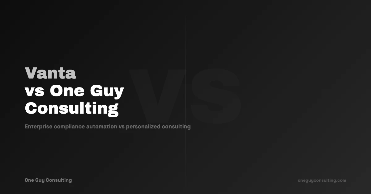 Vanta and One Guy Consulting Comparison