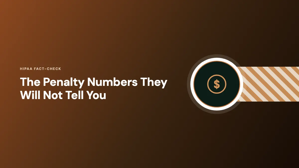 AccountableHQ HIPAA fact-check: the penalty numbers they will not tell you Fact-check graphic: HIPAA penalty amounts left out of the violation cost article